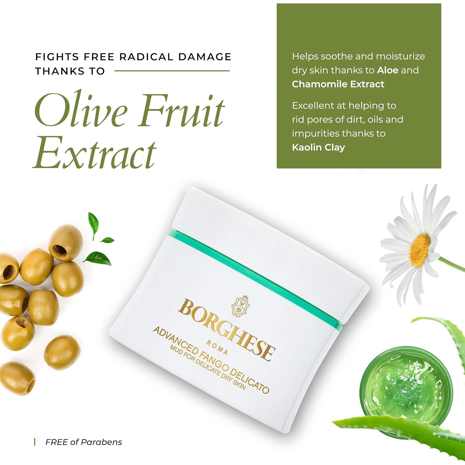 Mascarilla de Barro Hidratante Borghese 76.5g Piel Delicada