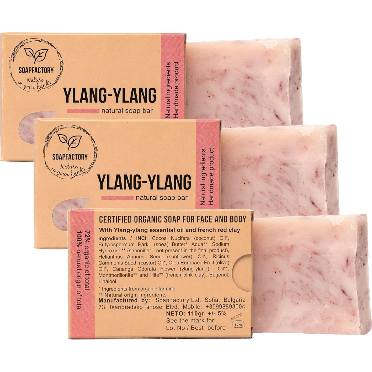 Jabón Orgánico SoapFactory con Ylang Ylang 330g Vegano