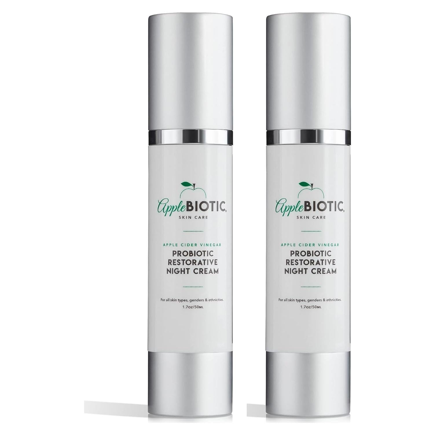 Crema Nocturna Hidratante AppleBiotic 2 PK con Vinagre de Sidra
