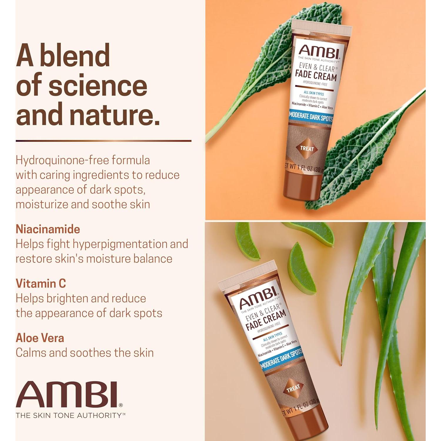 Crema Desvanecedora Ambi Even & Clear 29.57 ml - Hiperpigmentación