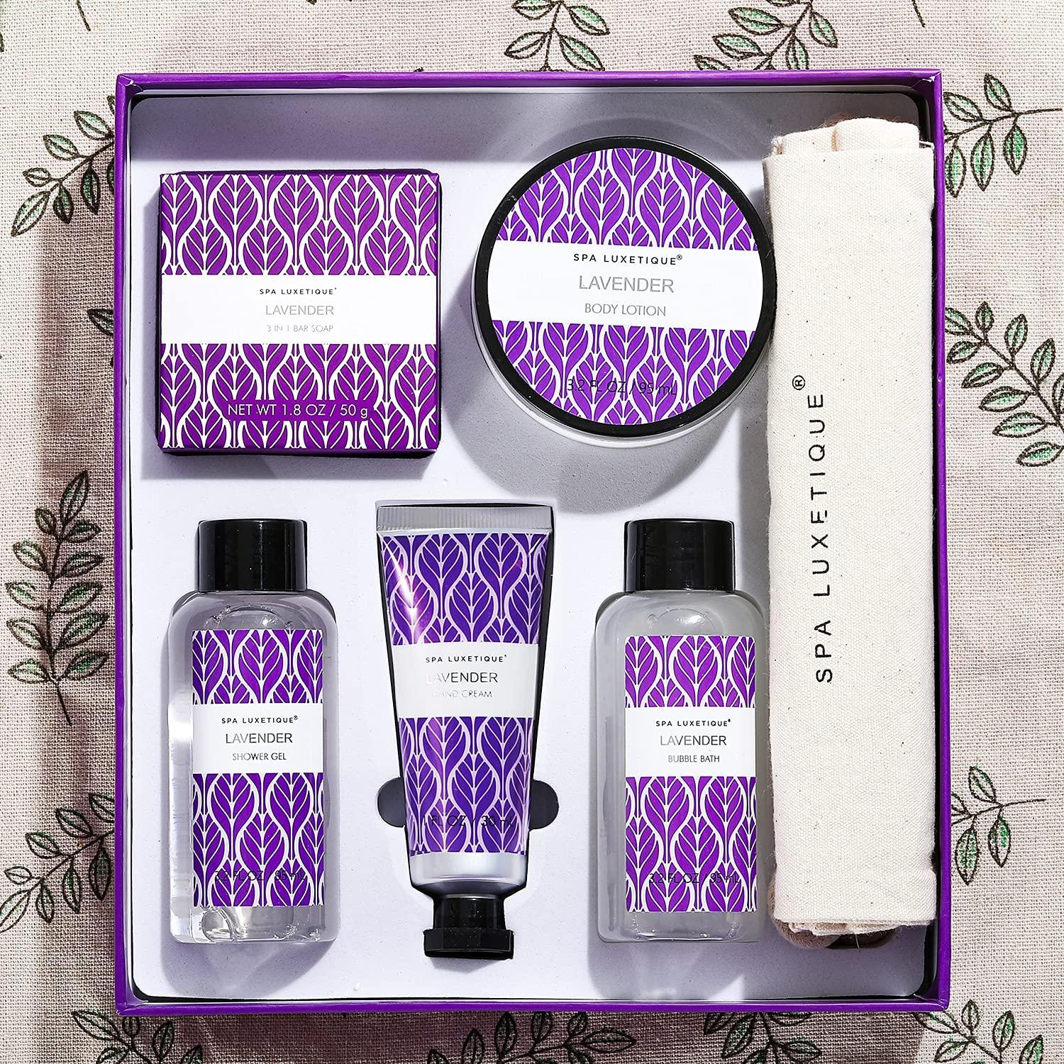 Set de Baño Spa Luxetique Lavanda - Regalo para Mujeres