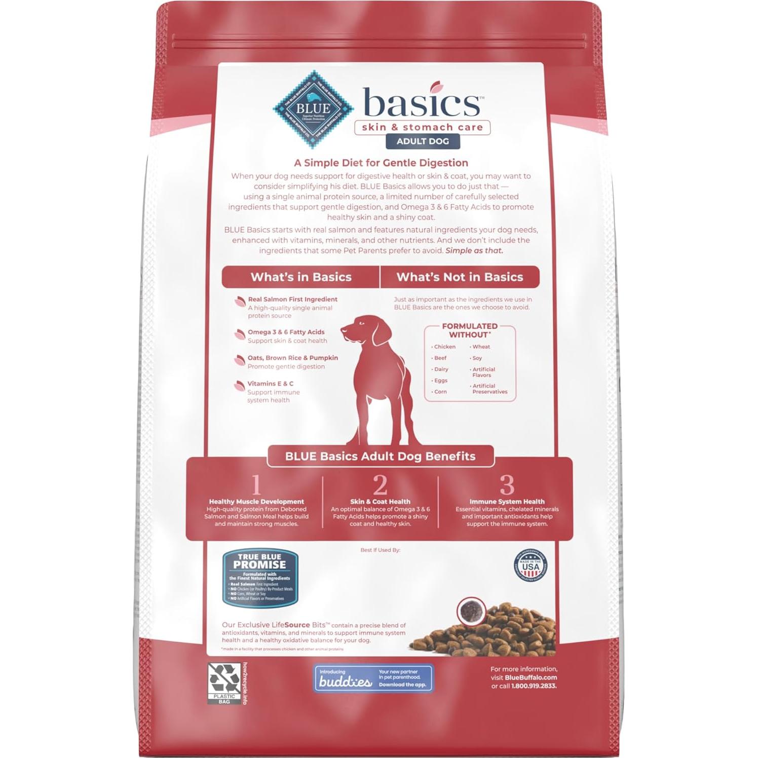 Comida Seca para Perros Adultos Blue Buffalo 5 kg Salmón y Papa