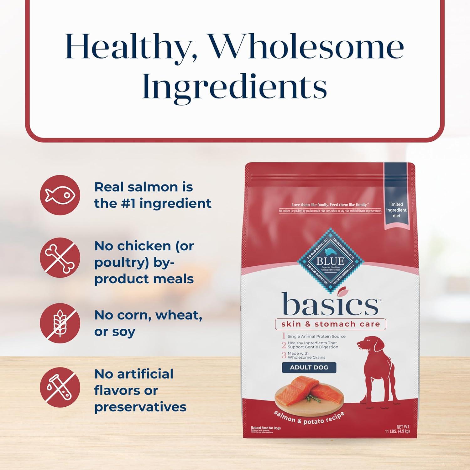 Comida Seca para Perros Adultos Blue Buffalo 5 kg Salmón y Papa