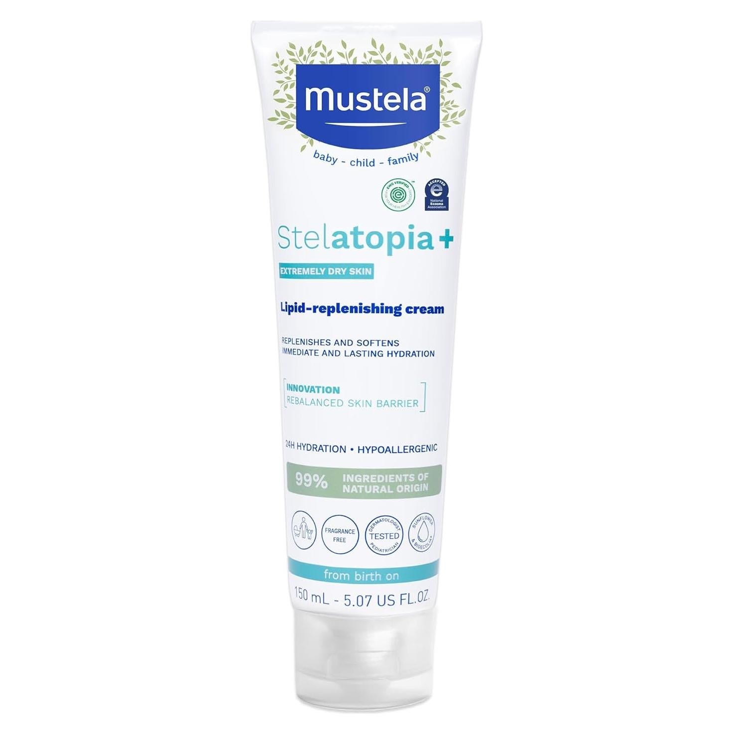 Crema Rehidratante Mustela Stelatopia+ 150 ml Eccema Bebés