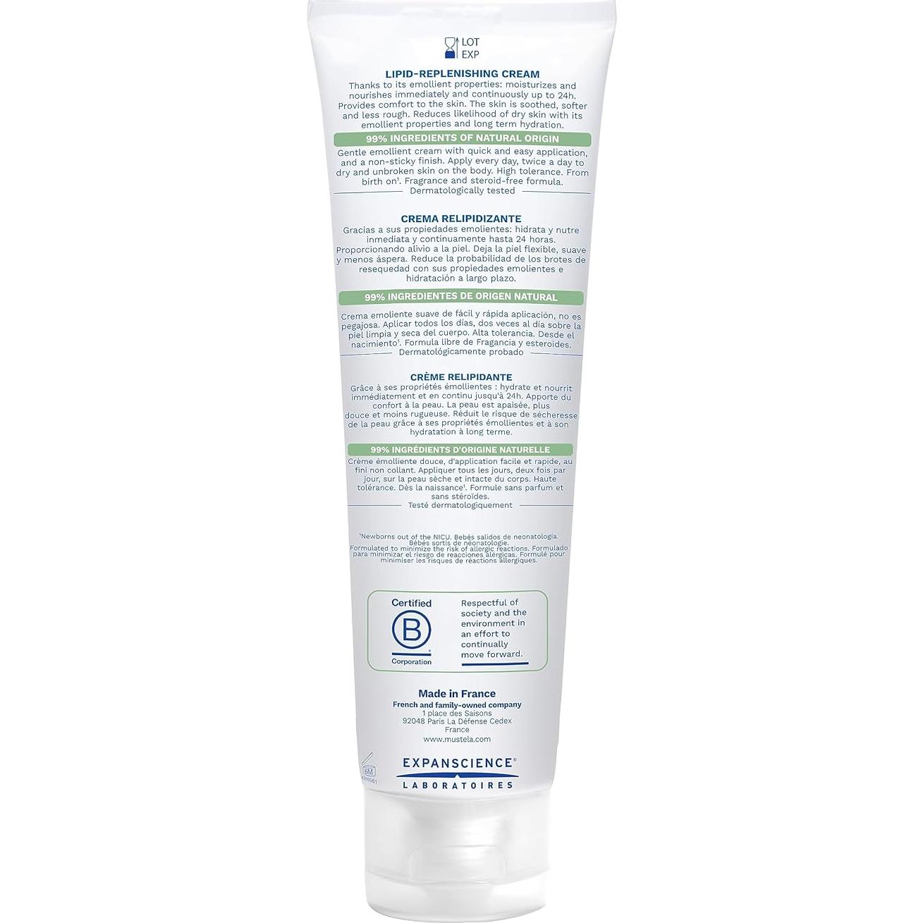 Crema Rehidratante Mustela Stelatopia+ 150 ml Eccema Bebés