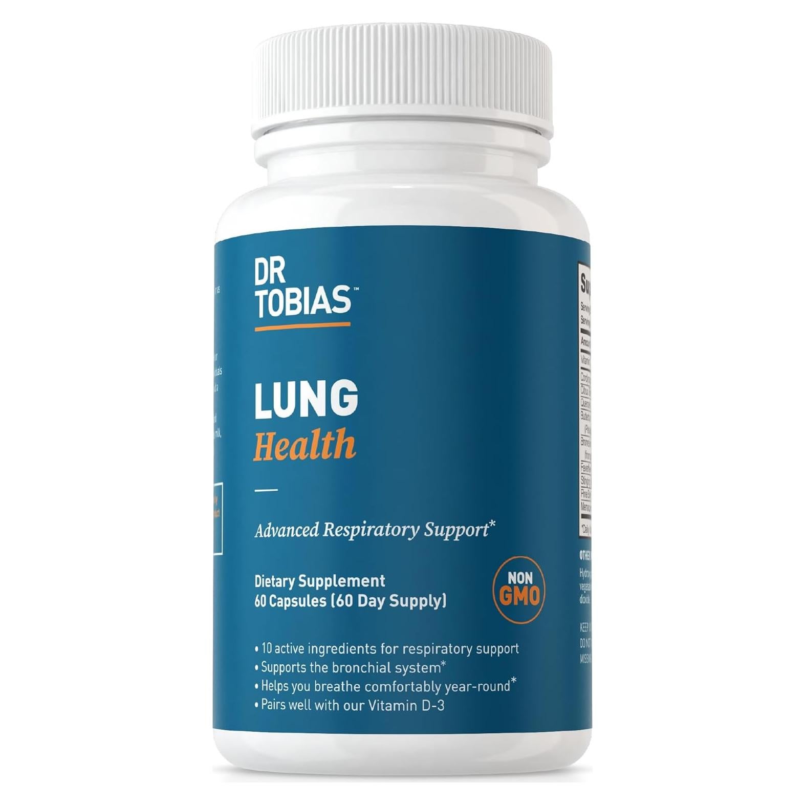 Suplemento Pulmonar Dr. Tobias con Vitamina C y Butterbur - 60 Cápsulas