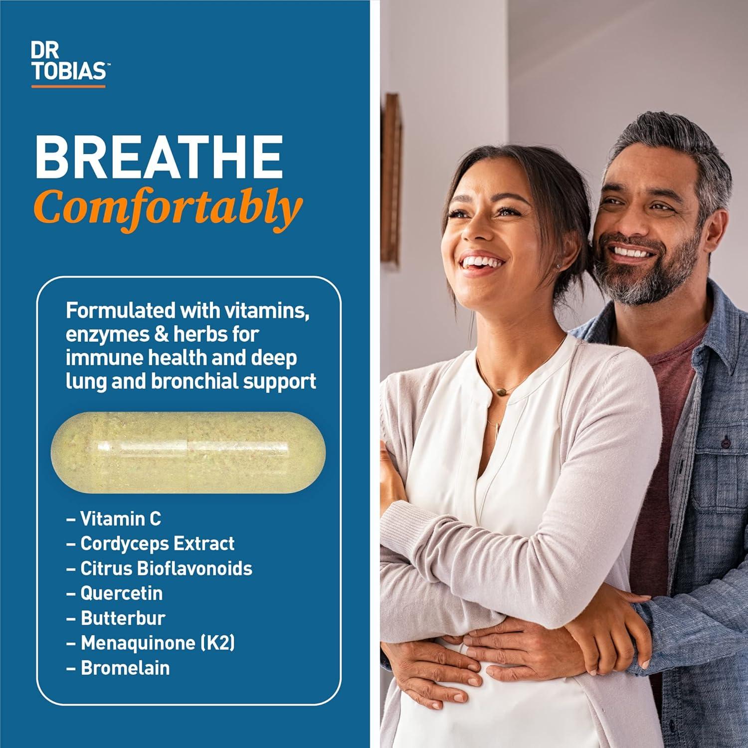 Suplemento Pulmonar Dr. Tobias con Vitamina C y Butterbur - 60 Cápsulas