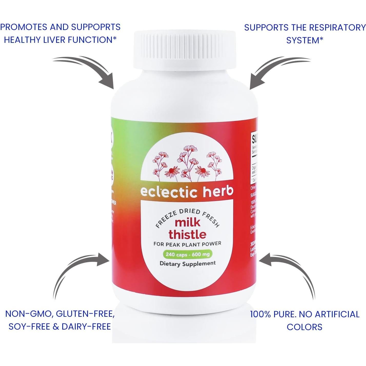 Leche de Cardo Liofilizada Cruda Instituto Eclético 240 Cápsulas