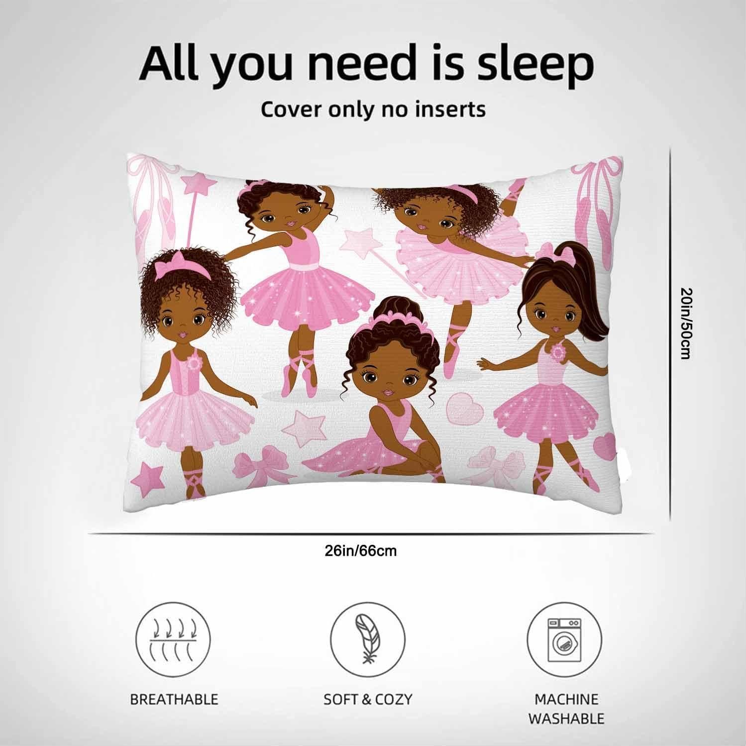Funda de Almohada WILNURO Ballerinas 20x26" Suave y Transpirable