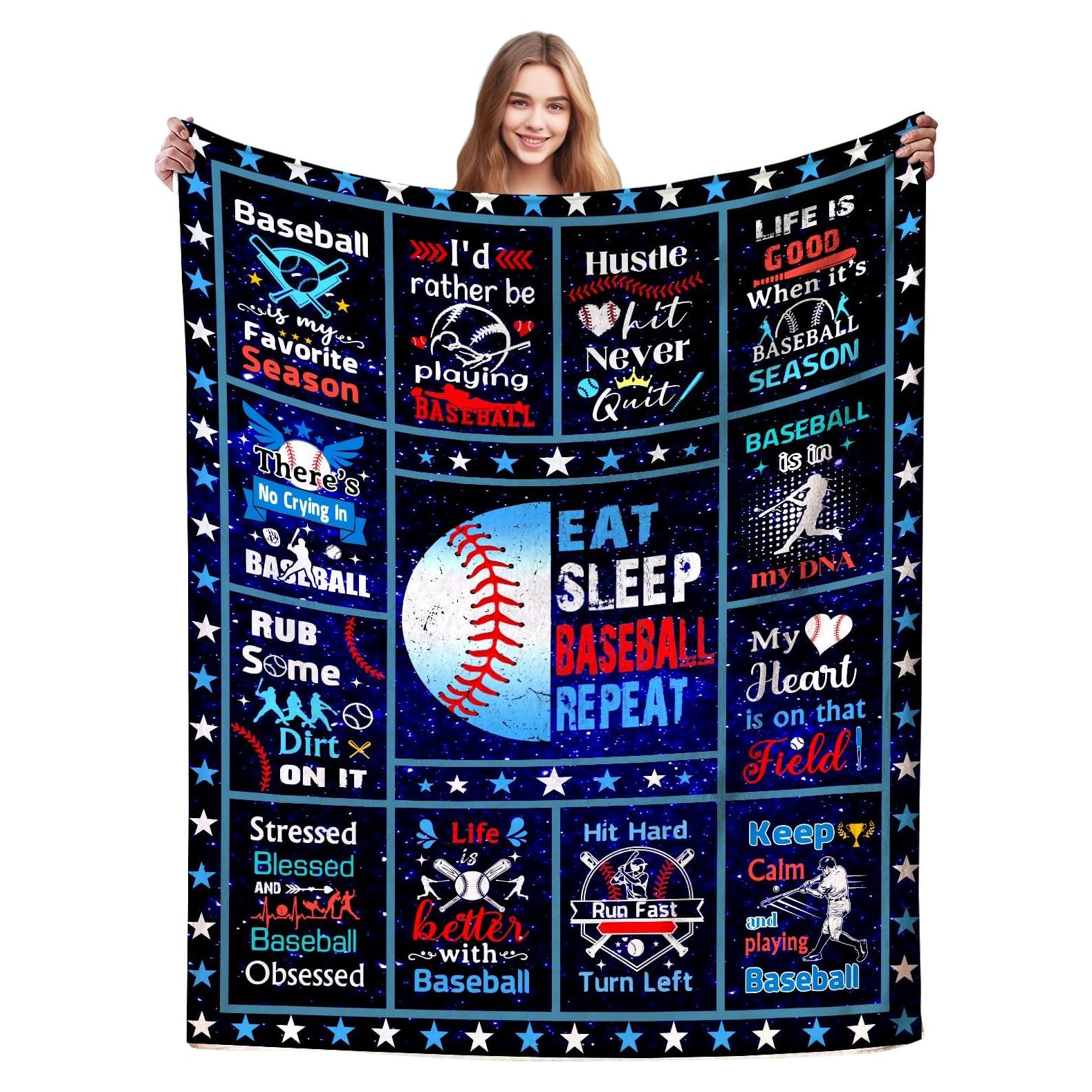 Manta de Béisbol Zorkomr 127x102cm Franela Suave