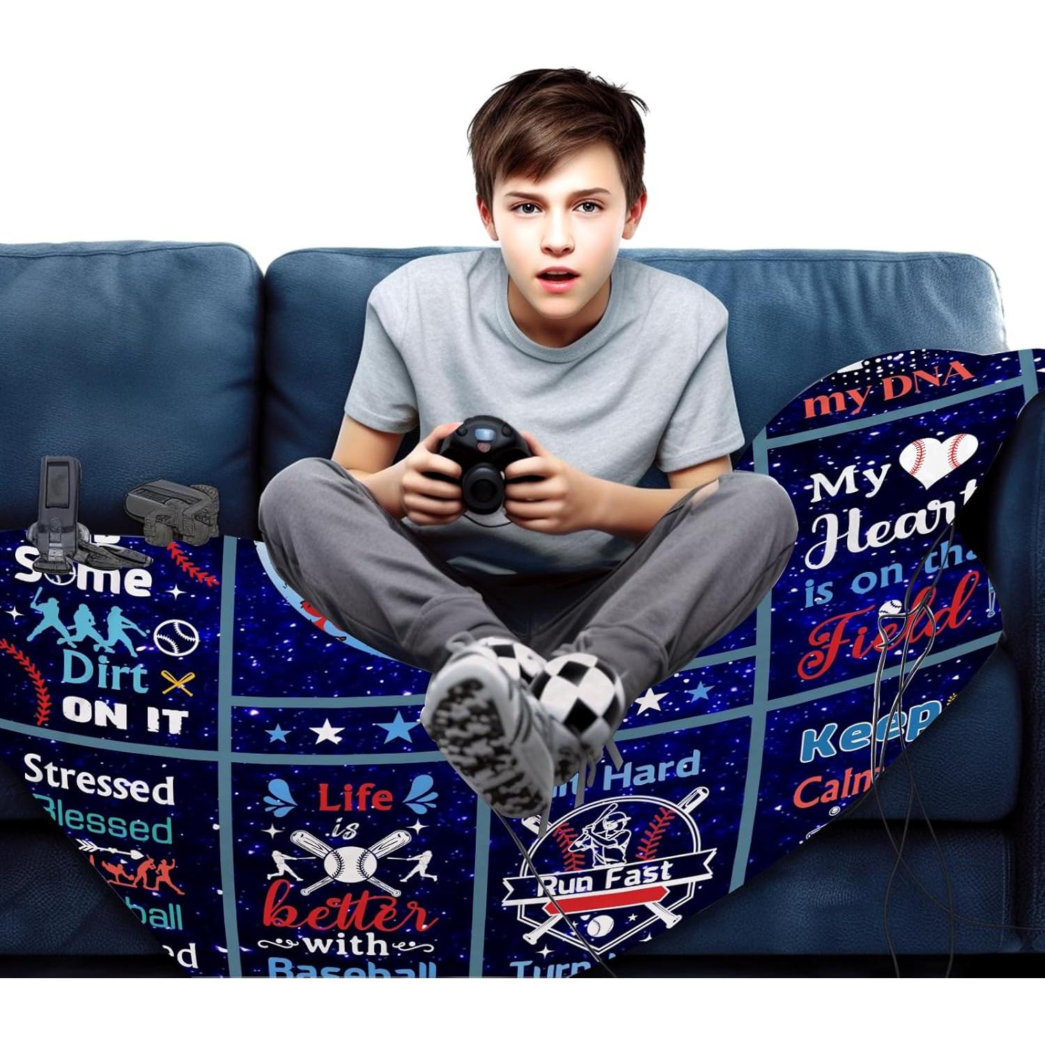 Manta de Béisbol Zorkomr 127x102cm Franela Suave