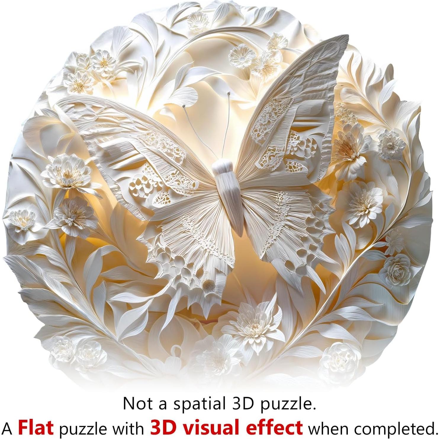 Rompecabezas de Madera 3D Purdicra Mariposa 100 Piezas 21.6 cm