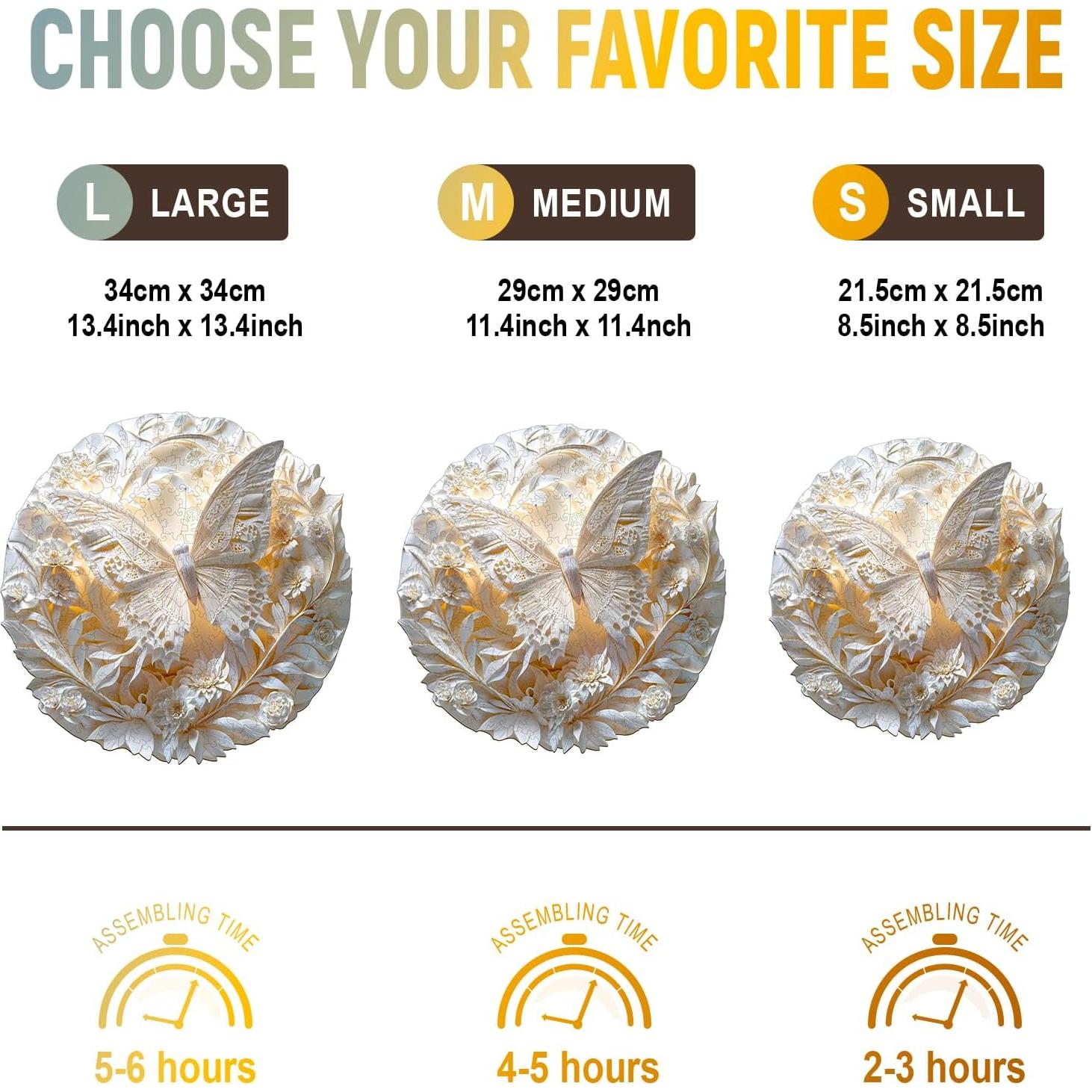 Rompecabezas de Madera 3D Purdicra Mariposa 100 Piezas 21.6 cm