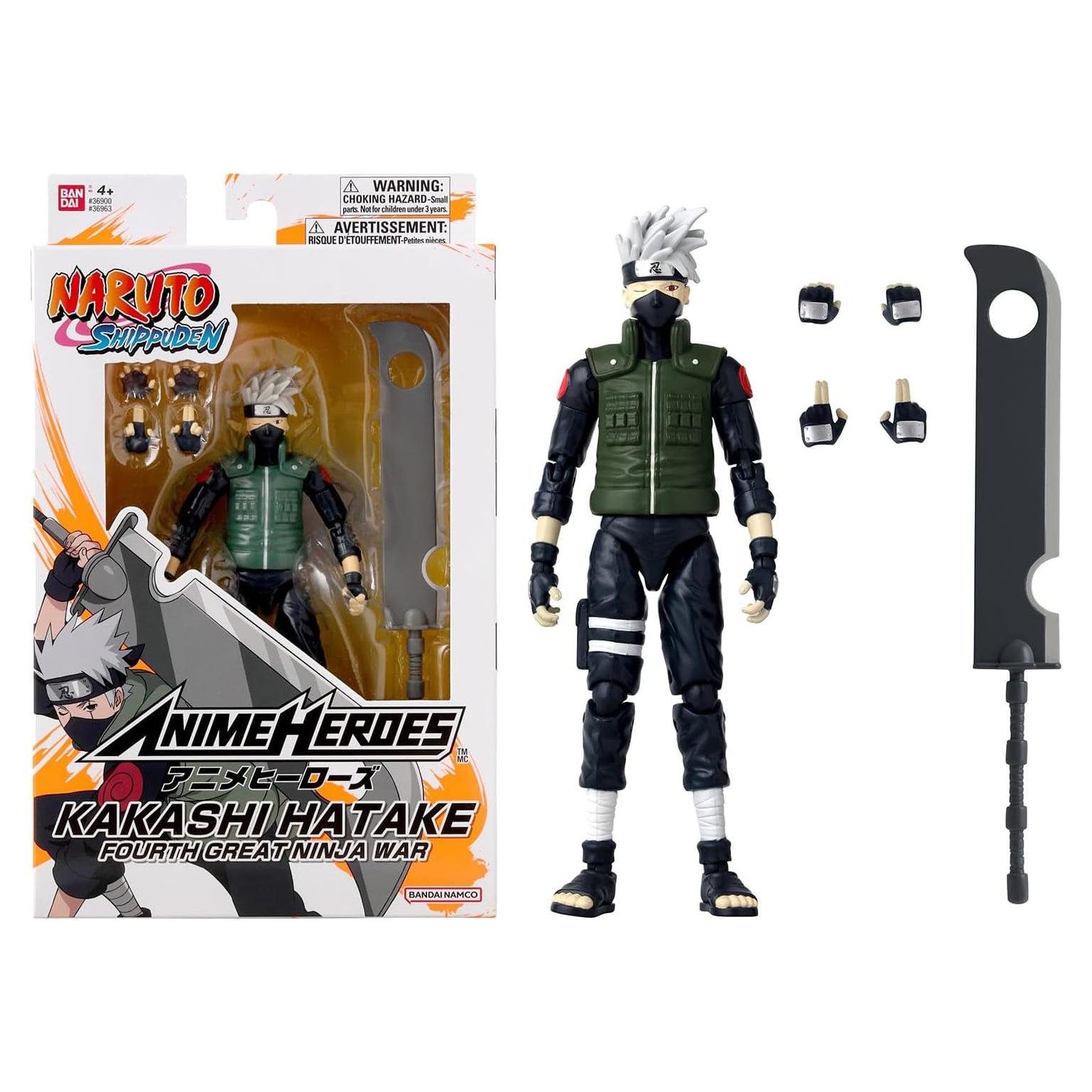 Figura de Acción Bandai Anime Heroes Kakashi 17cm con Accesorios