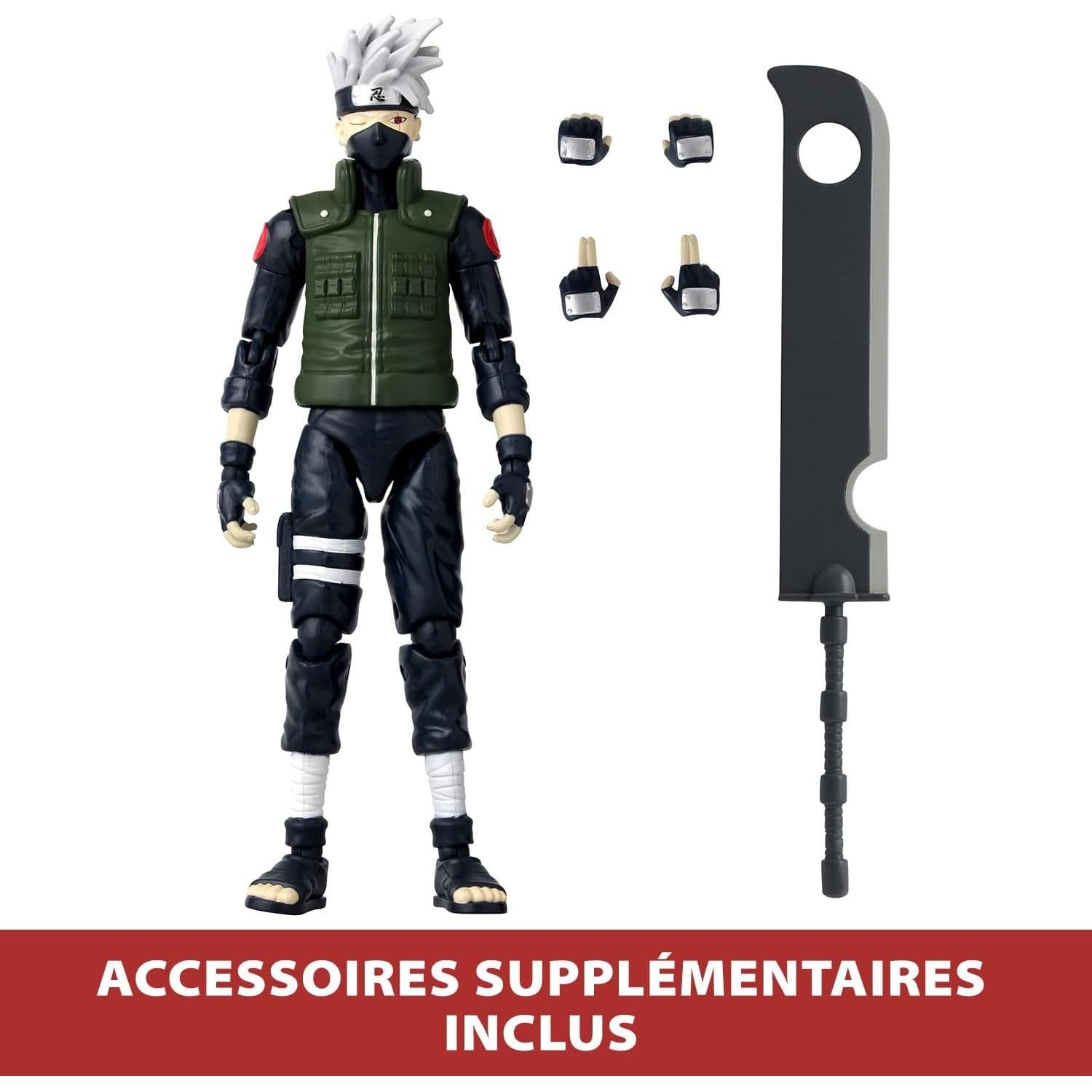 Figura de Acción Bandai Anime Heroes Kakashi 17cm con Accesorios