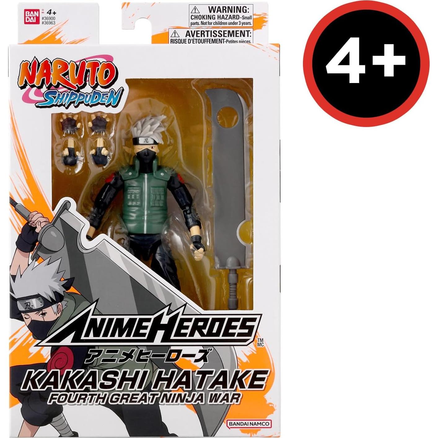 Figura de Acción Bandai Anime Heroes Kakashi 17cm con Accesorios