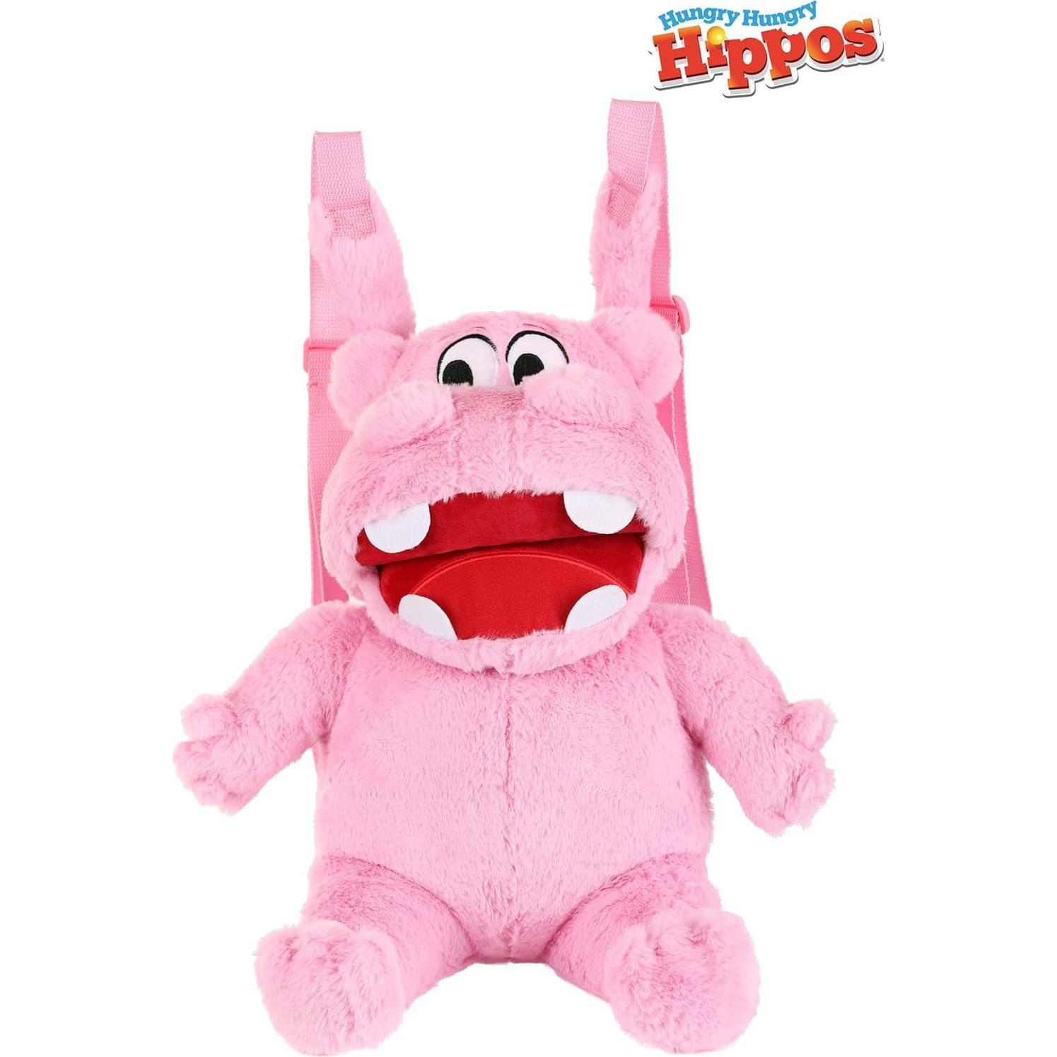 Mochila de Peluche Hipopótamos Hambrientos Rosa 43 cm