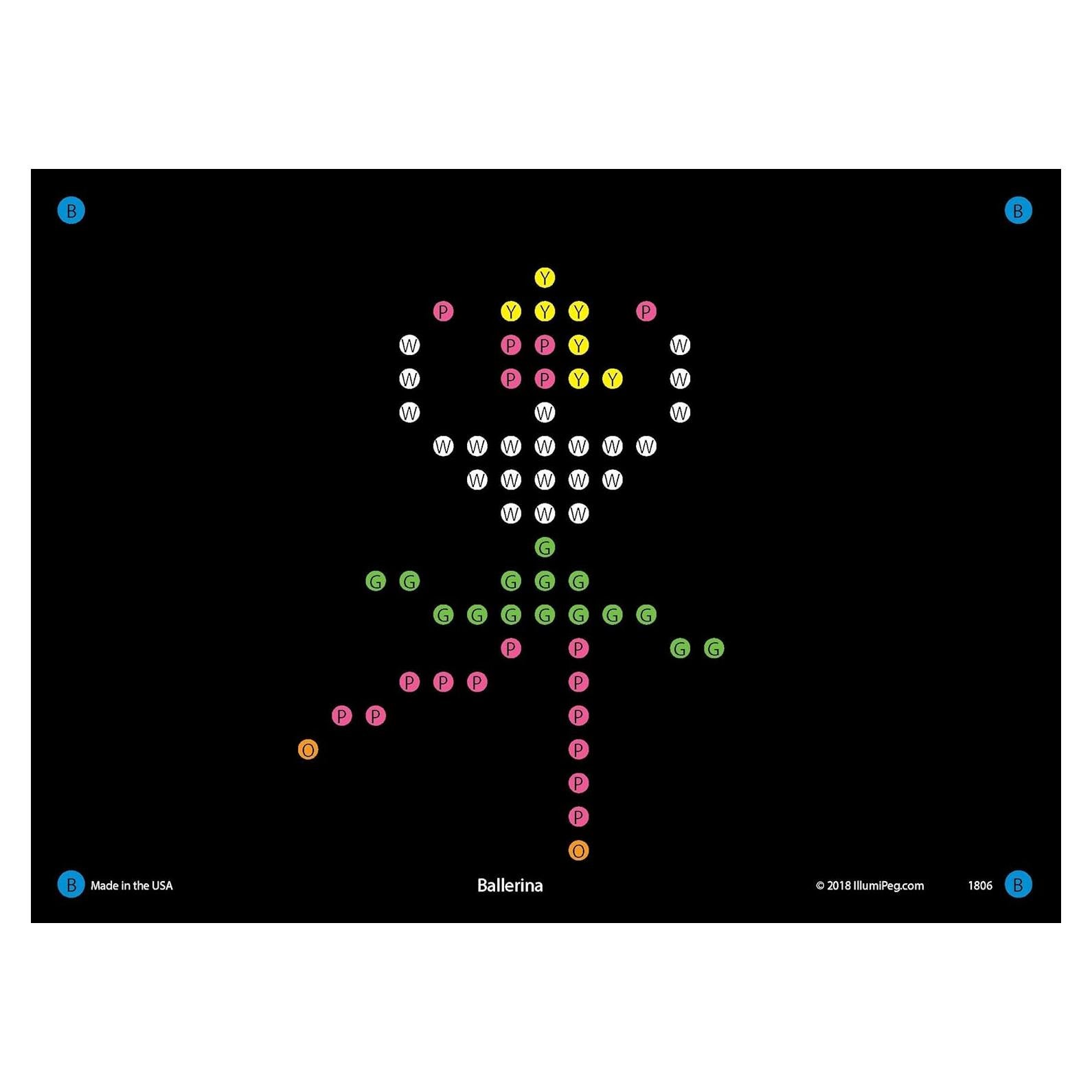 Plantillas de recarga IllumiPeg para Lite Brite Retro 12 Hojas