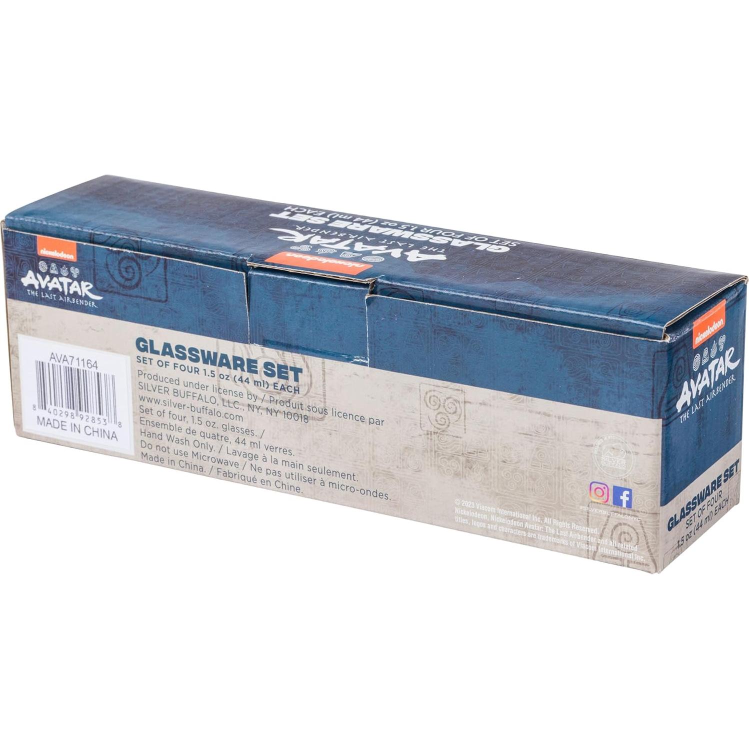 Set de 4 Mini Vasos Avatar Silver Buffalo 44.36ml Vidrio