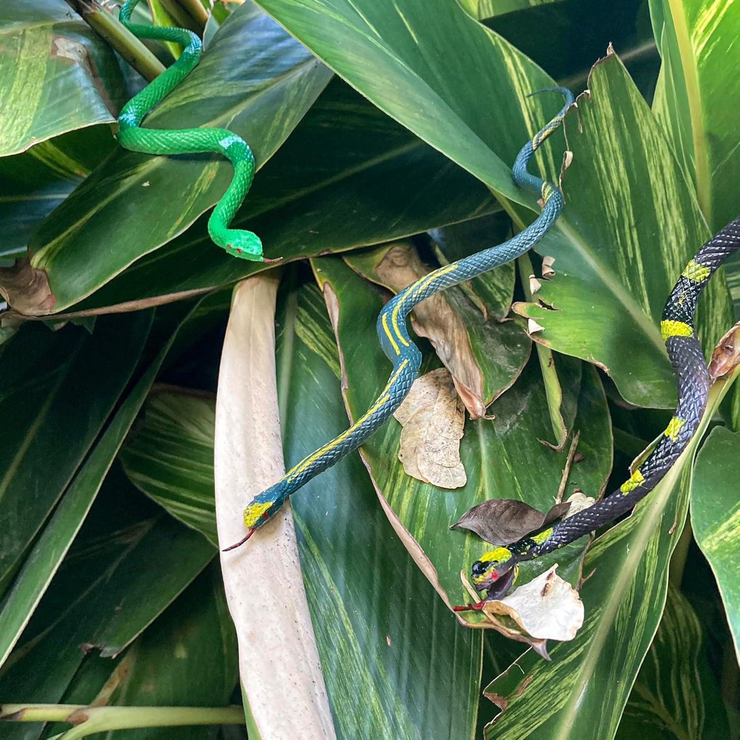 Serpientes de goma realistas 12 Pcs - Juguete broma Halloween