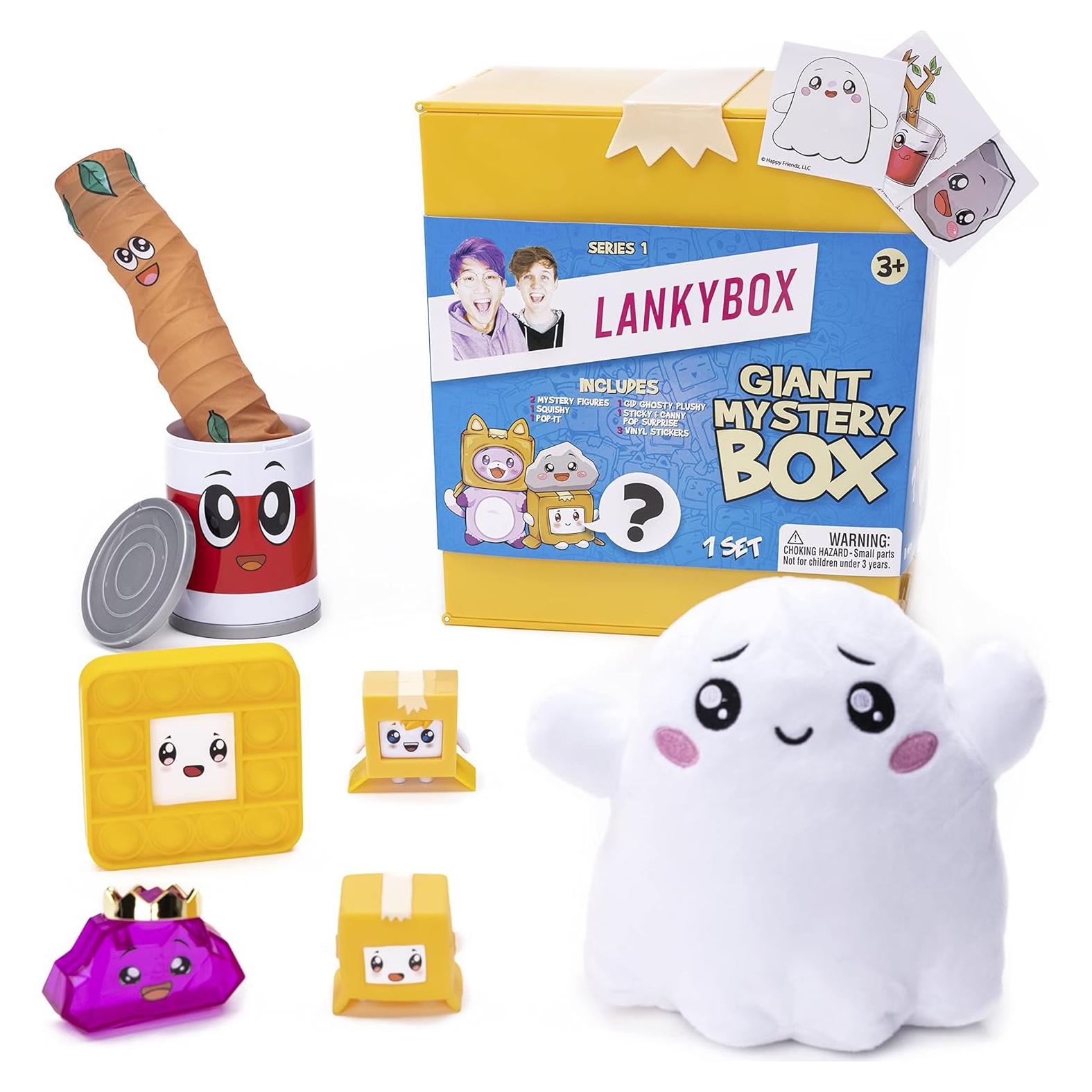 Caja Misteriosa Gigante LankyBox con 2 Figuras y Peluche