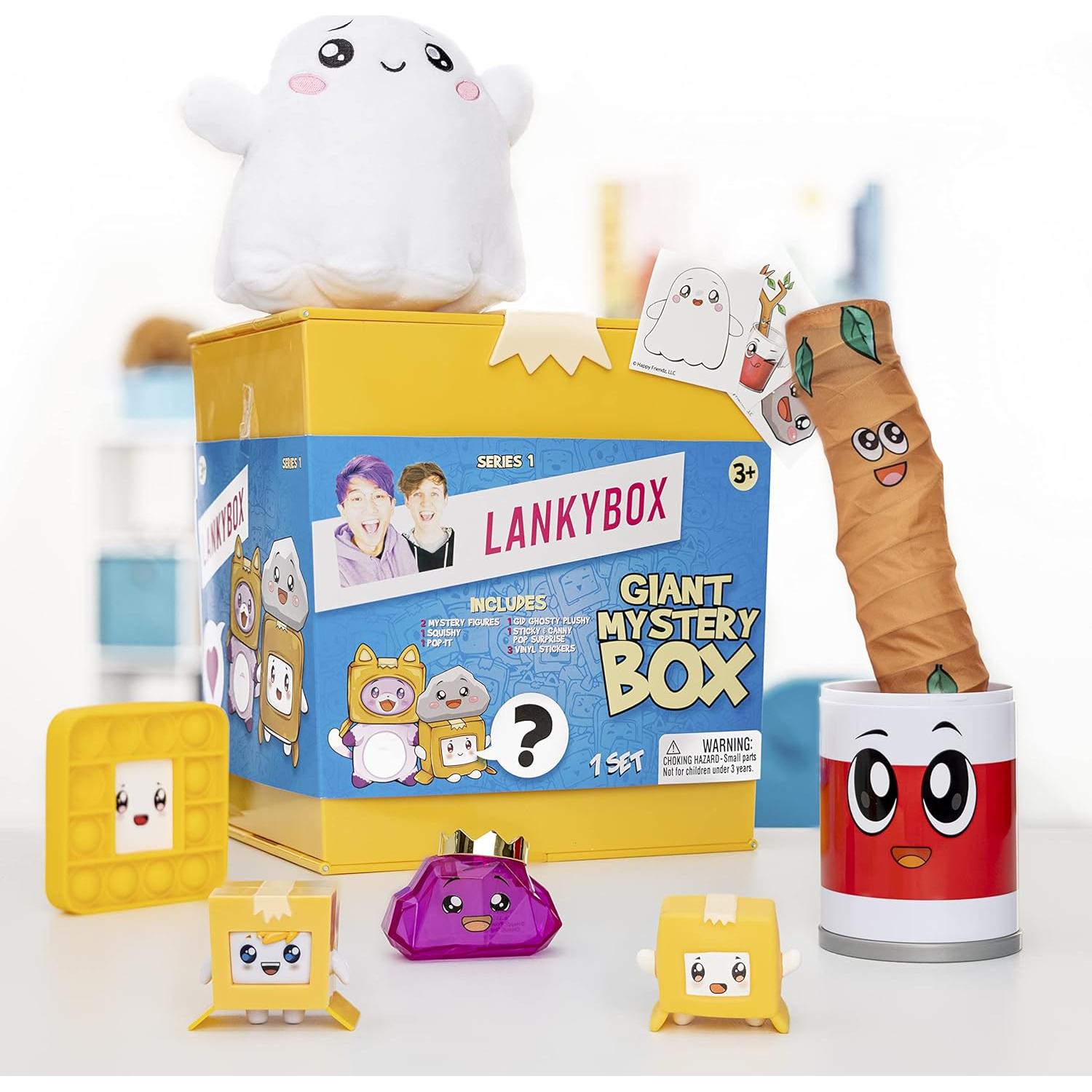 Caja Misteriosa Gigante LankyBox con 2 Figuras y Peluche