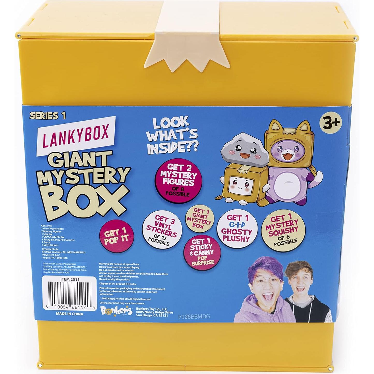Caja Misteriosa Gigante LankyBox con 2 Figuras y Peluche