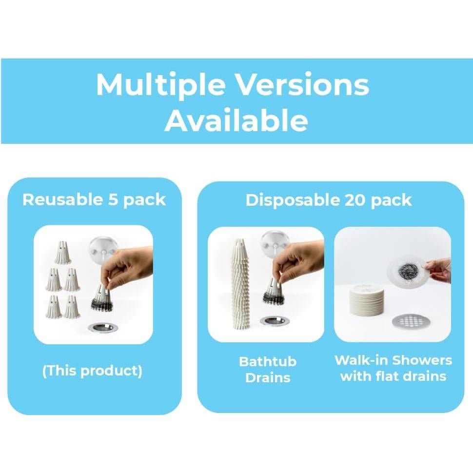 Captador de Cabello TubClaw HairClaw 5 Piezas Ecológico