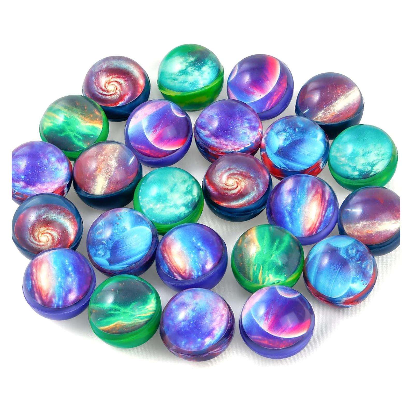 Pllieay 24PCS Pelotas Rebotadoras Galácticas 32mm para Niños