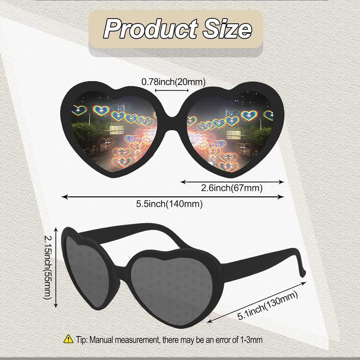 Paquete de 2 Gafas de Sol Corazón Auhanth - Efecto Difracción