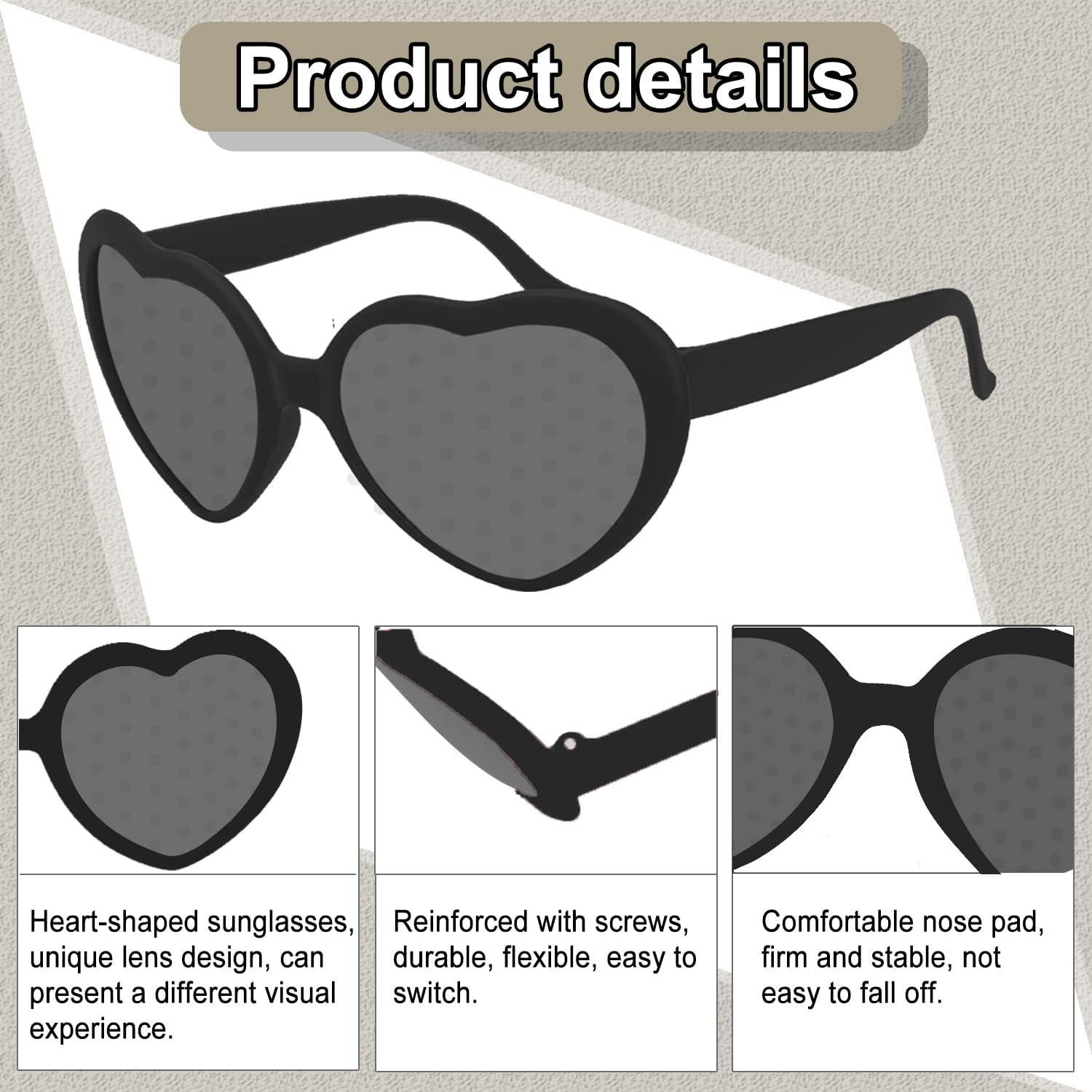 Paquete de 2 Gafas de Sol Corazón Auhanth - Efecto Difracción