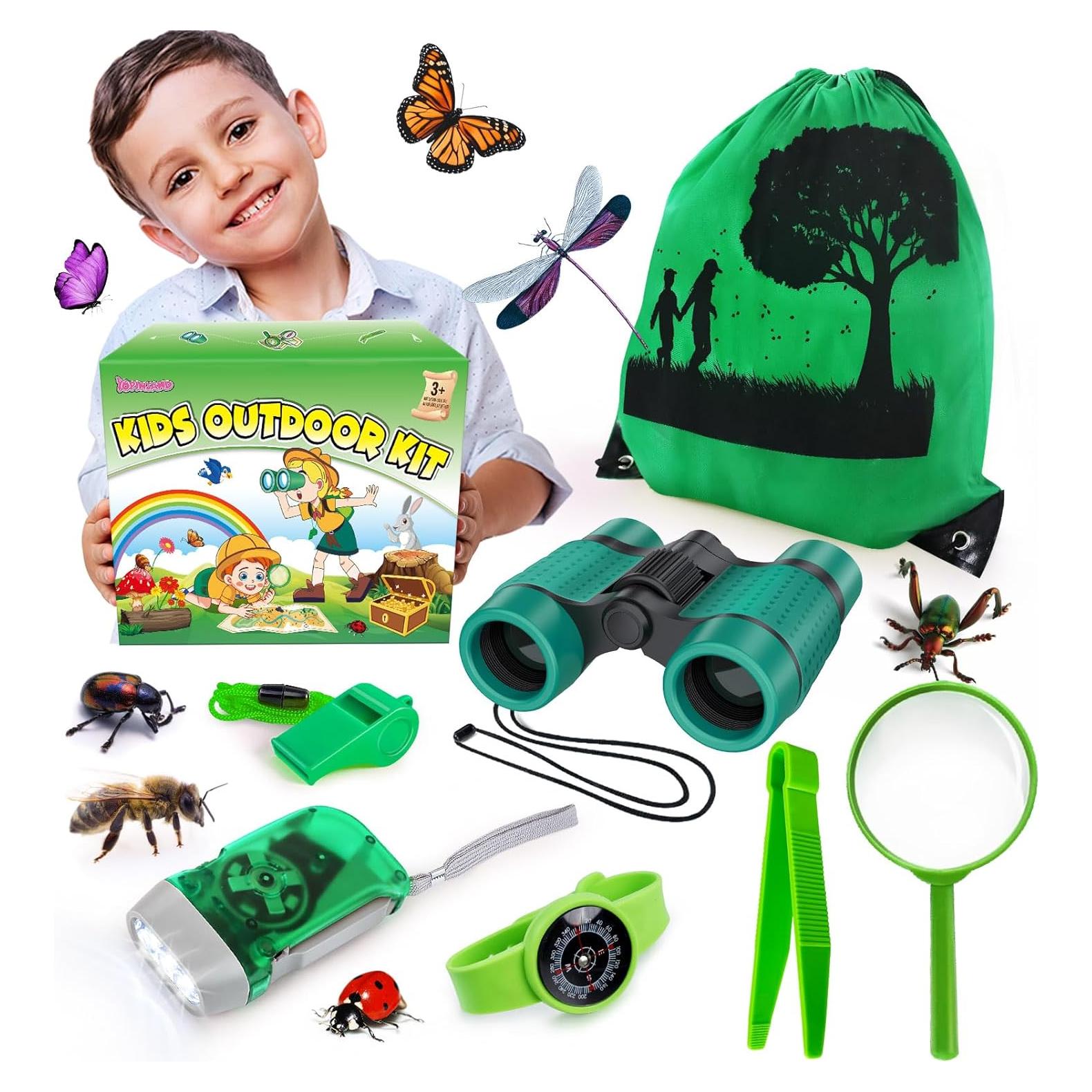 Kit de Exploración al Aire Libre YOPINSAND con Binoculares y Mochila