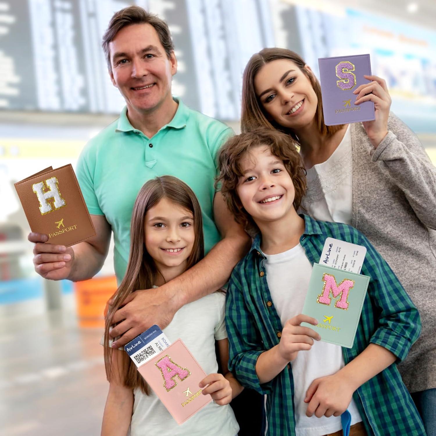 Conjunto Funda de Pasaporte y Etiqueta de Equipaje COSHAYSOO Rosa