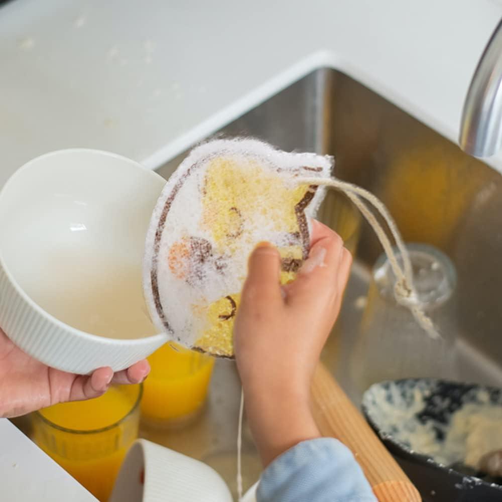 Esponjas de Platos Vilphel Gato Sonriente 3 Piezas Celulosa