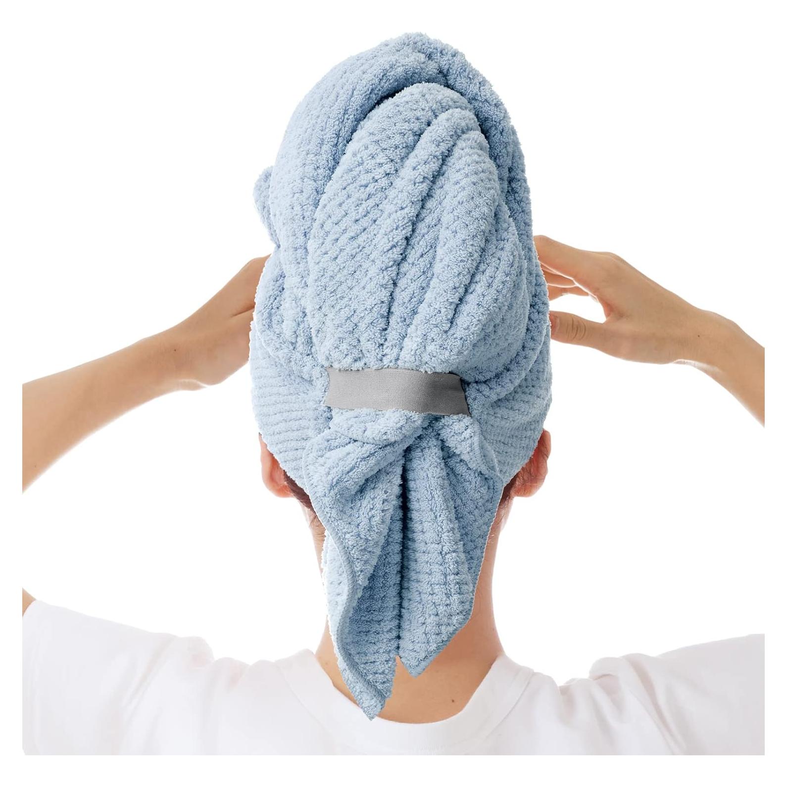 Toalla de Microfibra para Cabello BYCOO Azul 66.8x101.6 cm