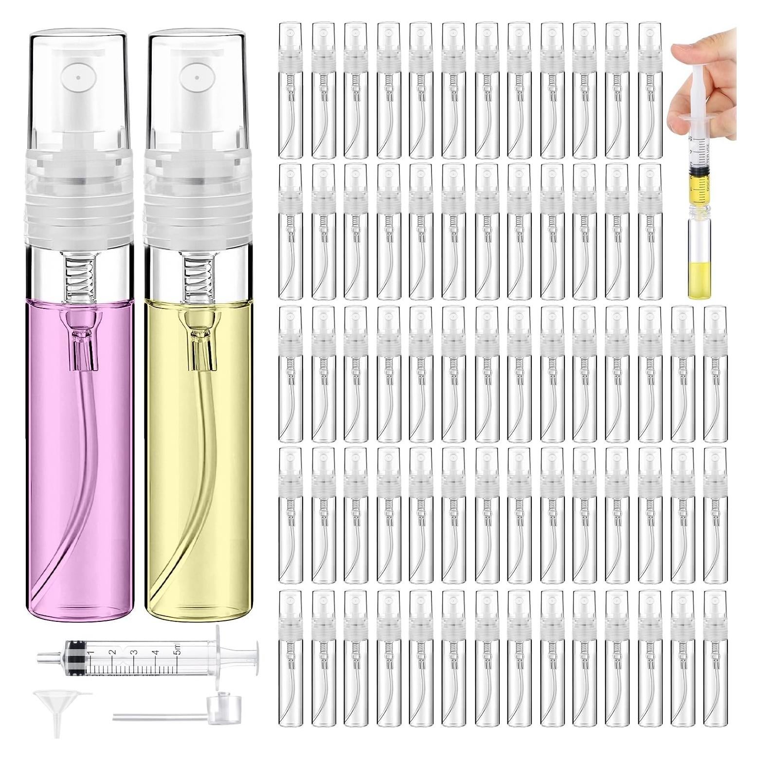 60 Botellas de Spray Mini 5ml DupakSYS Rellenables Portátiles