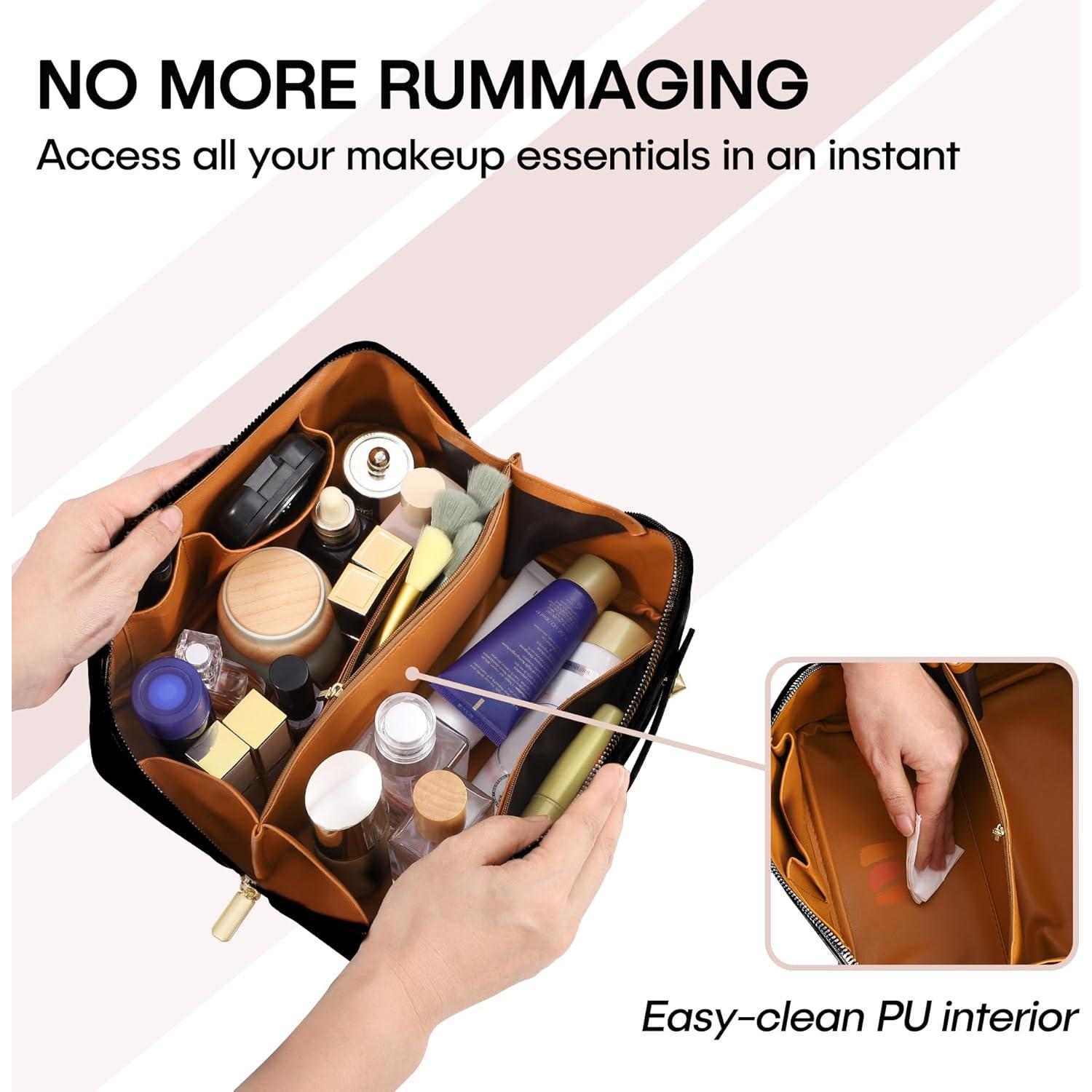 Bolsa de Cosméticos ALEXTINA Negra - Gran Capacidad 25x13x13cm