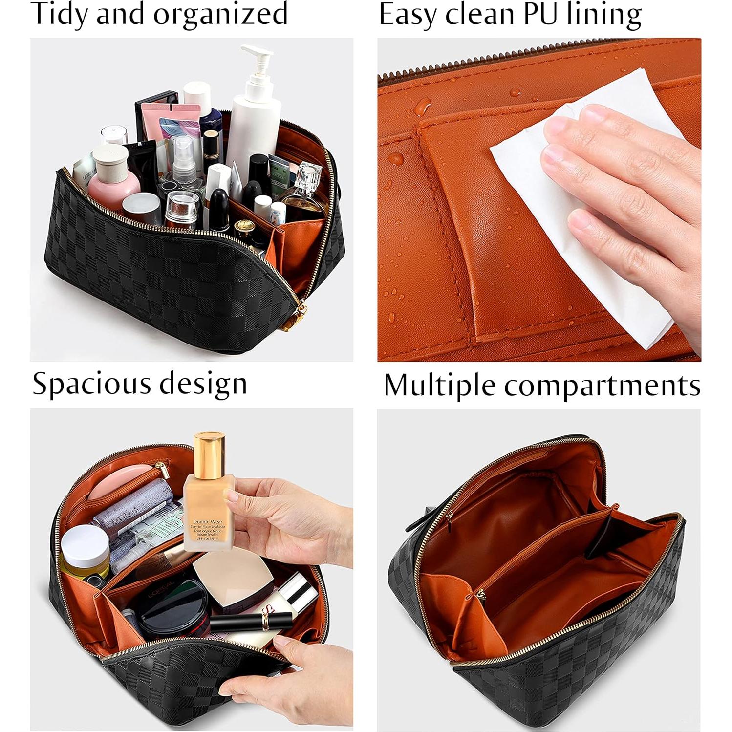 Bolsa de Cosméticos ALEXTINA Negra - Gran Capacidad 25x13x13cm