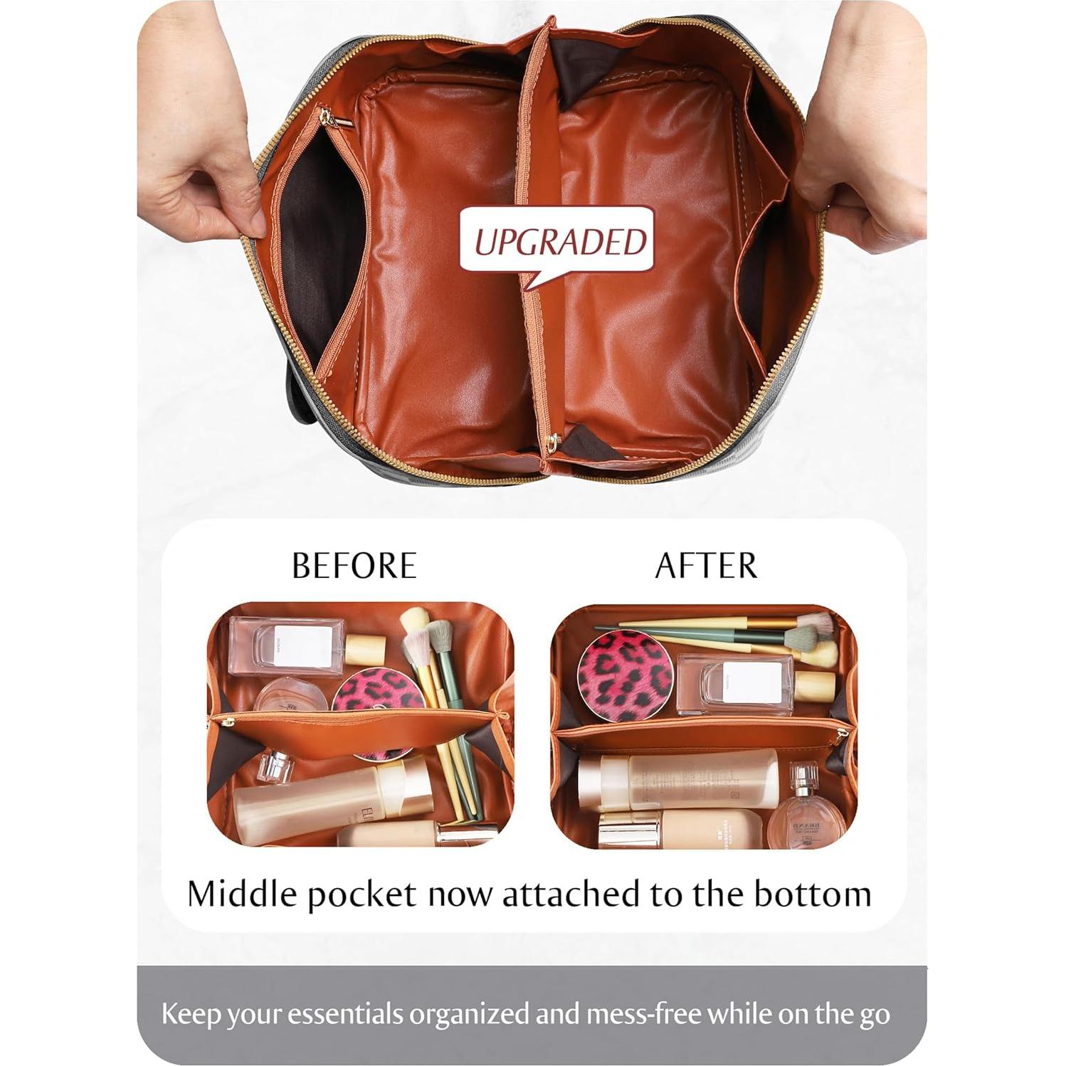 Bolsa de Cosméticos ALEXTINA Negra - Gran Capacidad 25x13x13cm