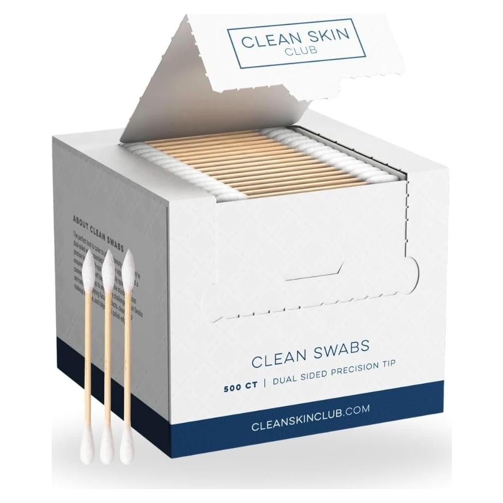 Clean Skin Club Clean Swabs 500 Unidades Biodegradables Algodón Orgánico