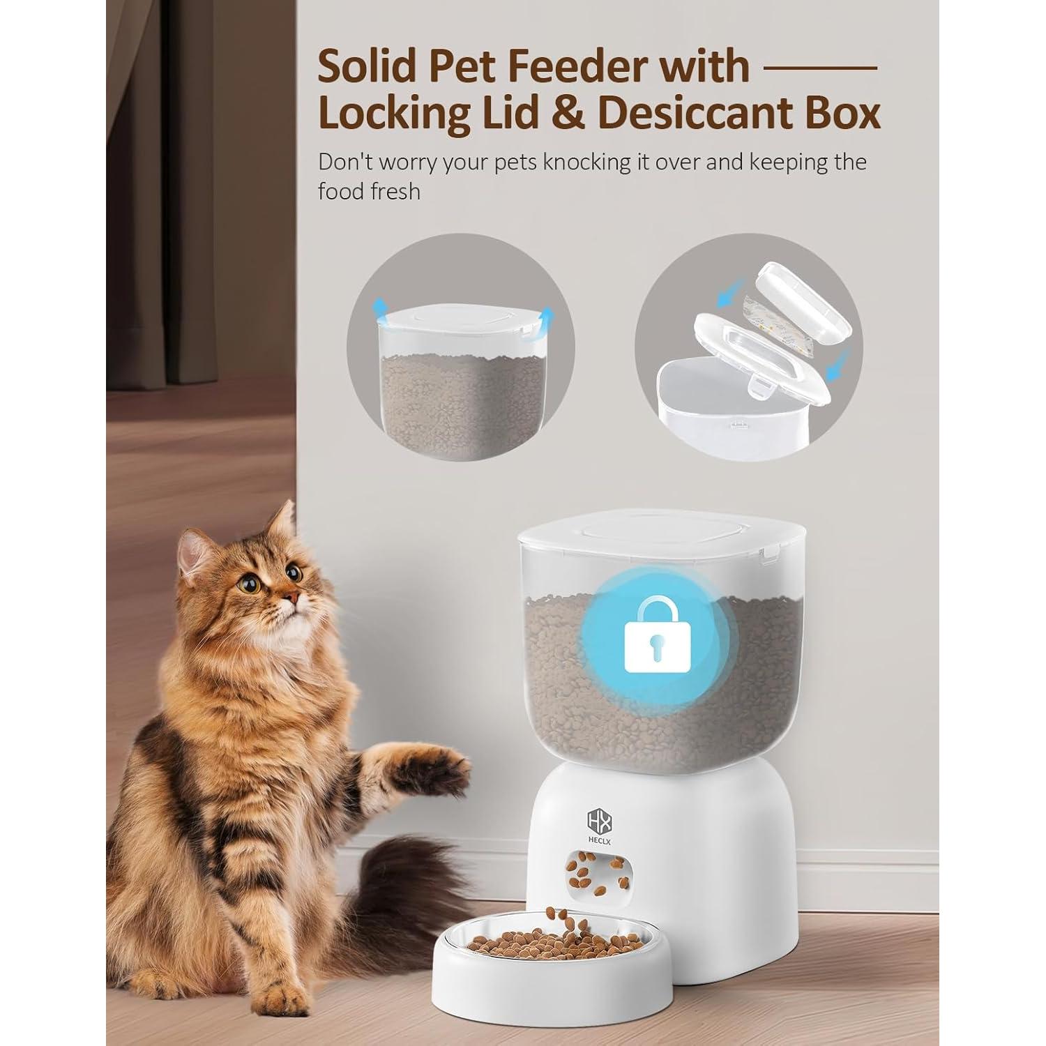 Comedero Automático HX HECLX 3L y Fuente Agua 2L Blanco