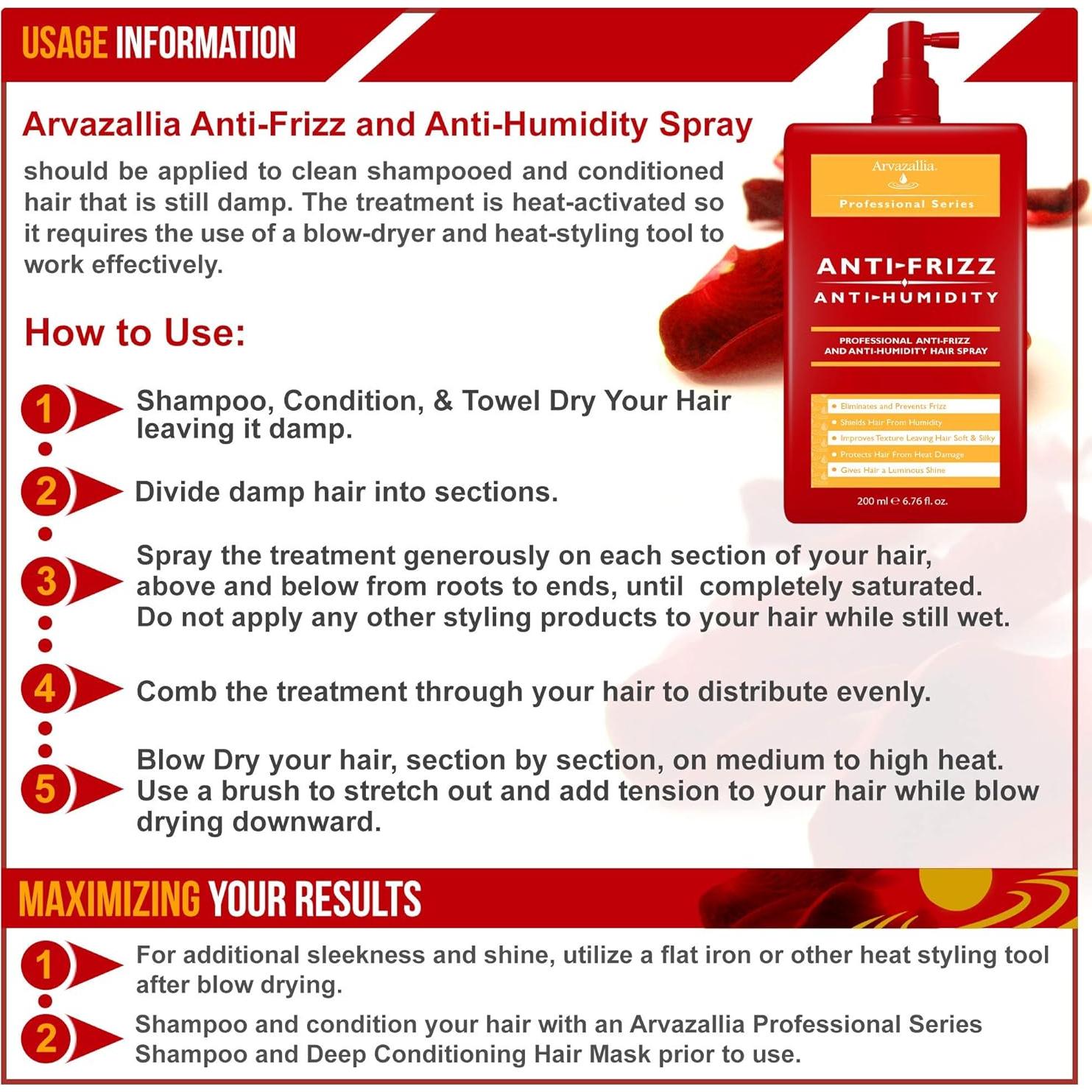 Spray Antifrizz Arvazallia - Control Profesional del Frizz