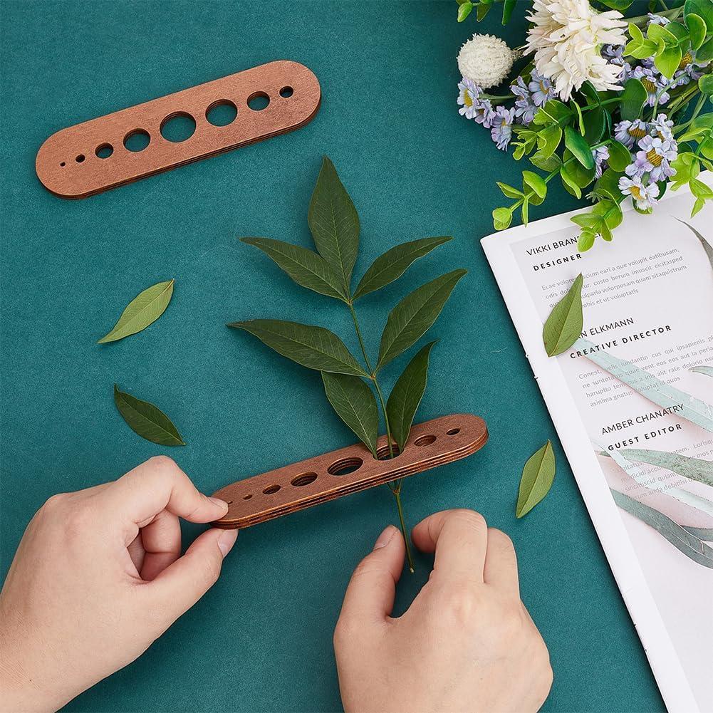 Deshojador de Hierbas de Madera PH PandaHall 2 Piezas 8 Agujeros