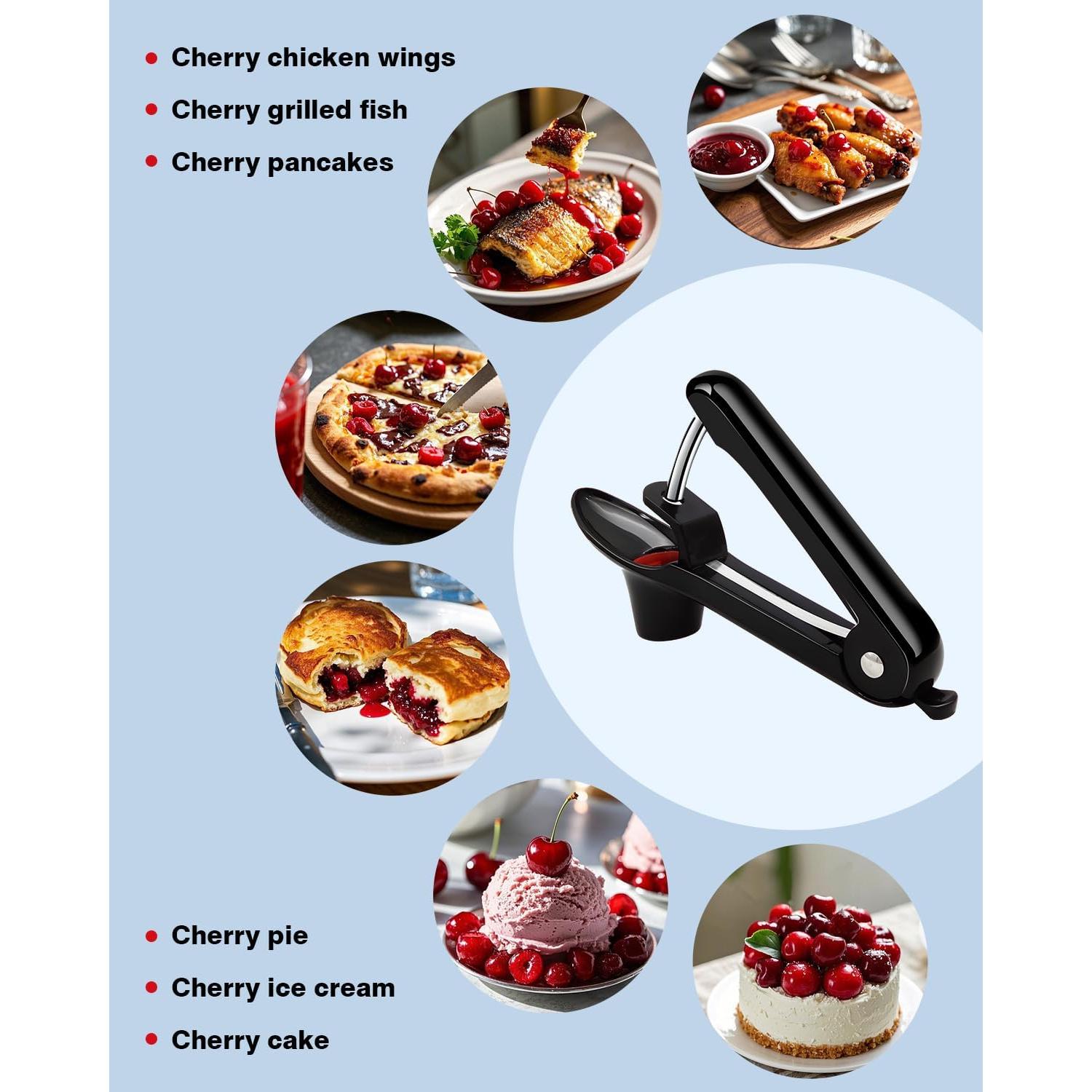 Deshuesador de Cereza Dumsud Negro, Herramienta Manual Eficaz