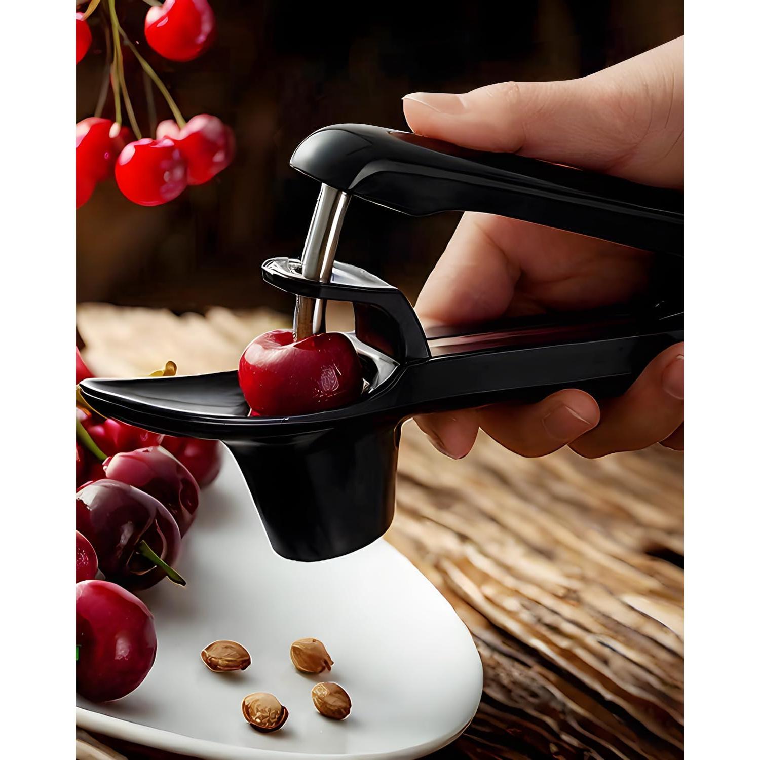 Deshuesador de Cereza Dumsud Negro, Herramienta Manual Eficaz