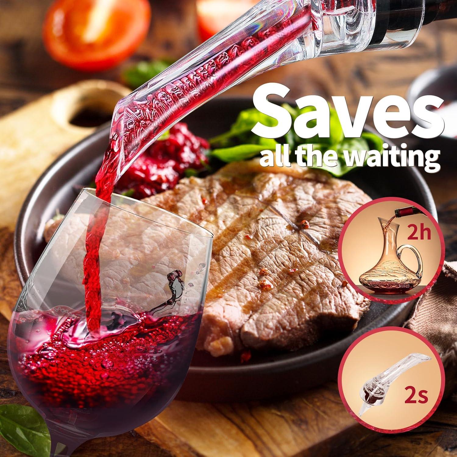 Aireador de Vino Kearning - Válvula Decantadora Sin Goteo