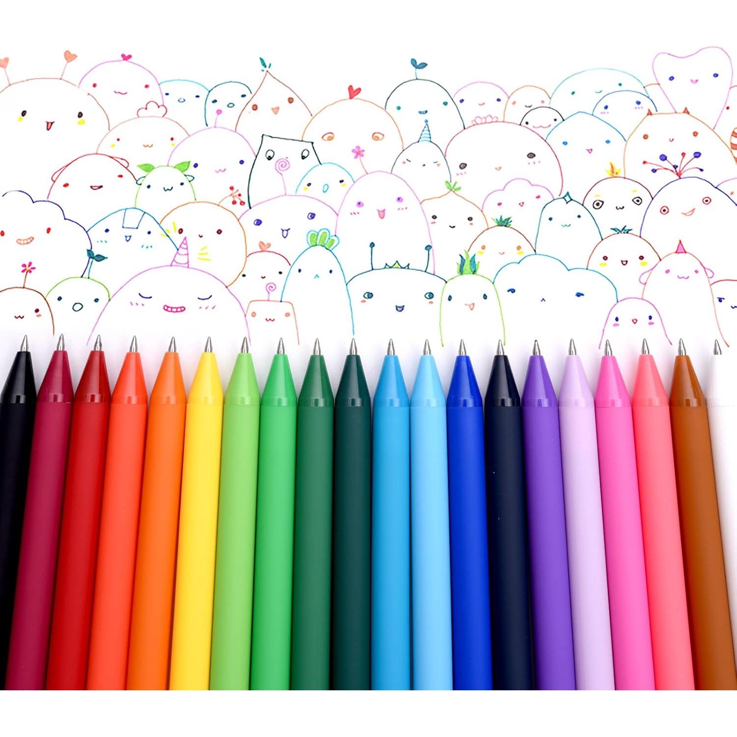 Bolígrafos de Gel Kaco PURE Multicolor 0.5mm Set 20 Piezas