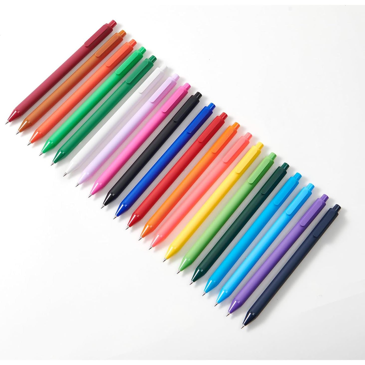 Bolígrafos de Gel Kaco PURE Multicolor 0.5mm Set 20 Piezas