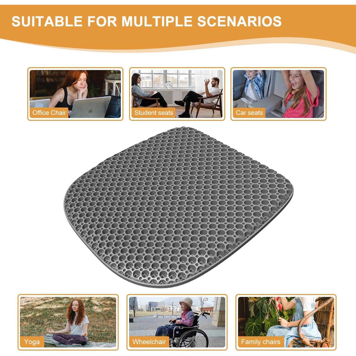 Cojín de Gel Grande EVEME para Silla de Escritorio y Oficina