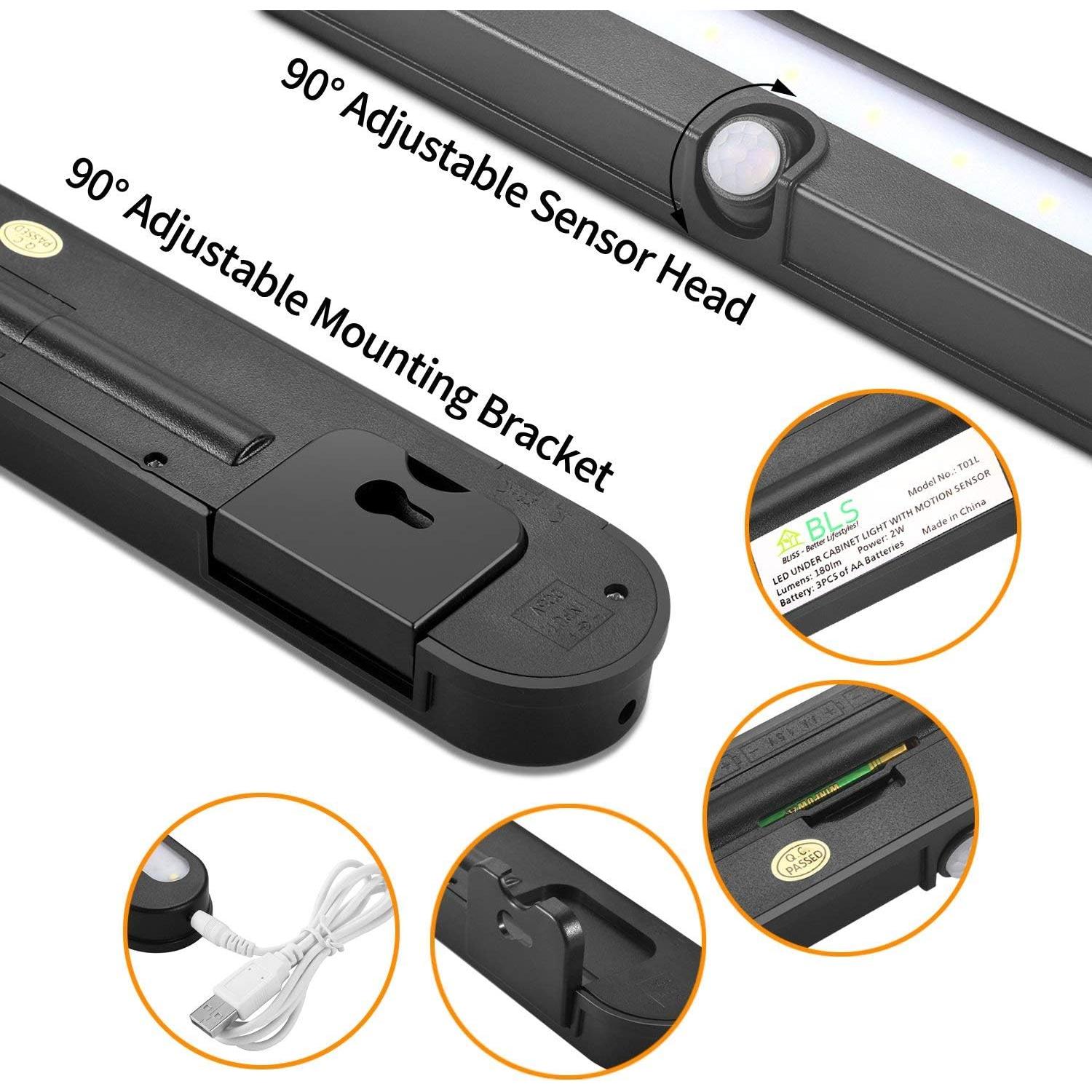 Luz LED Inalámbrica BLS T01LB con Sensor de Movimiento 20 LEDs